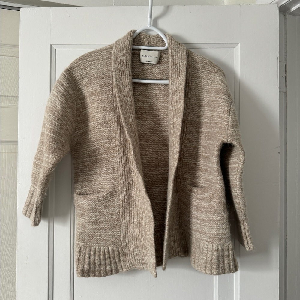 Aritzia Babaton Beige Knit Cardigan